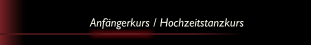 Anf&auml;ngerkurs / Hochzeitstanzkurs